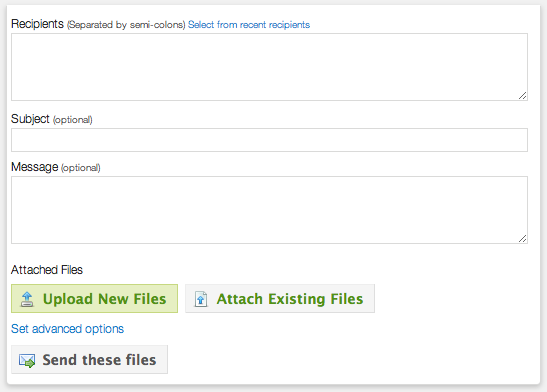 Attach large files directly